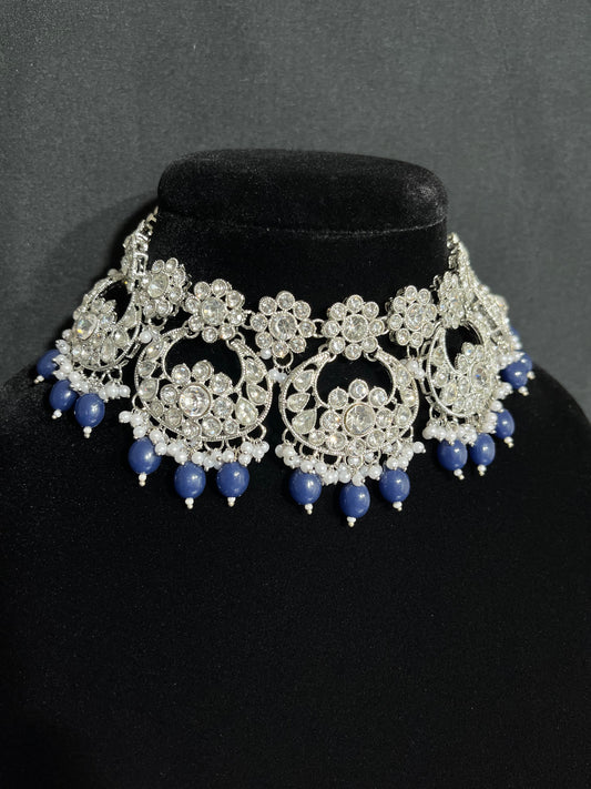 Europa Necklace Set - Dark Blue