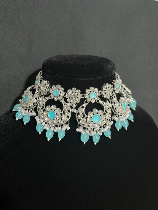 Europa Necklace Set - Baby Blue